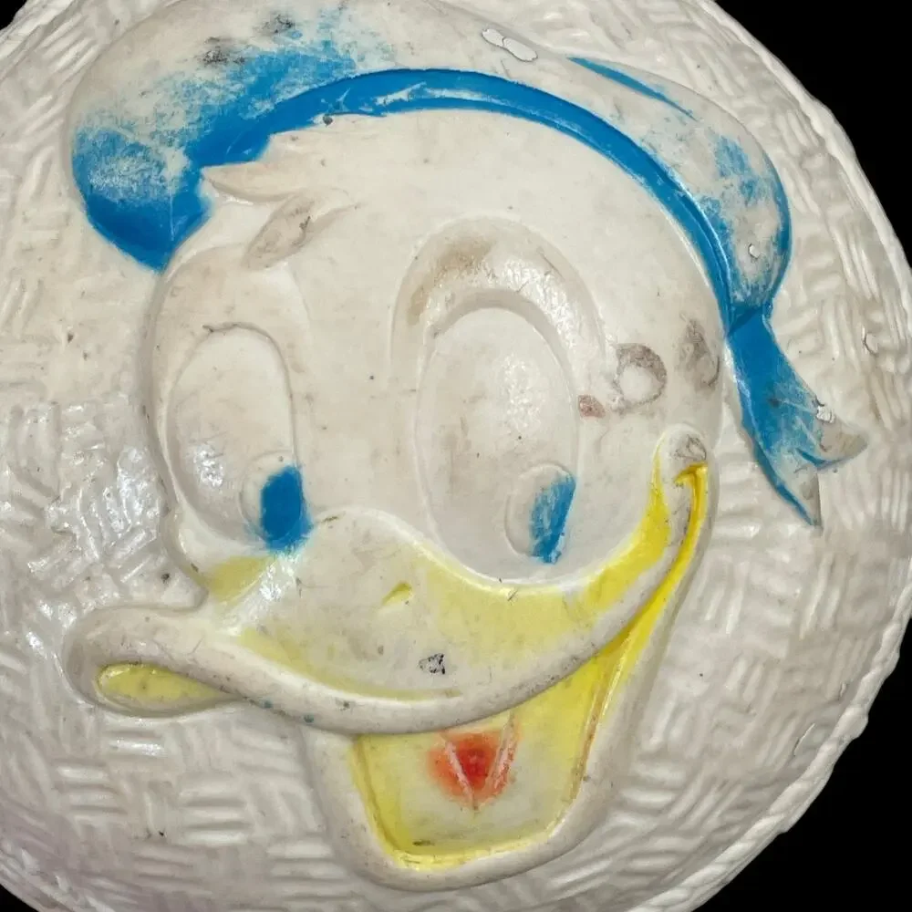Vintage Walt Disney Donald Duck Rubber Ball Sun Rubber MCM 1960s Toy Rare READ